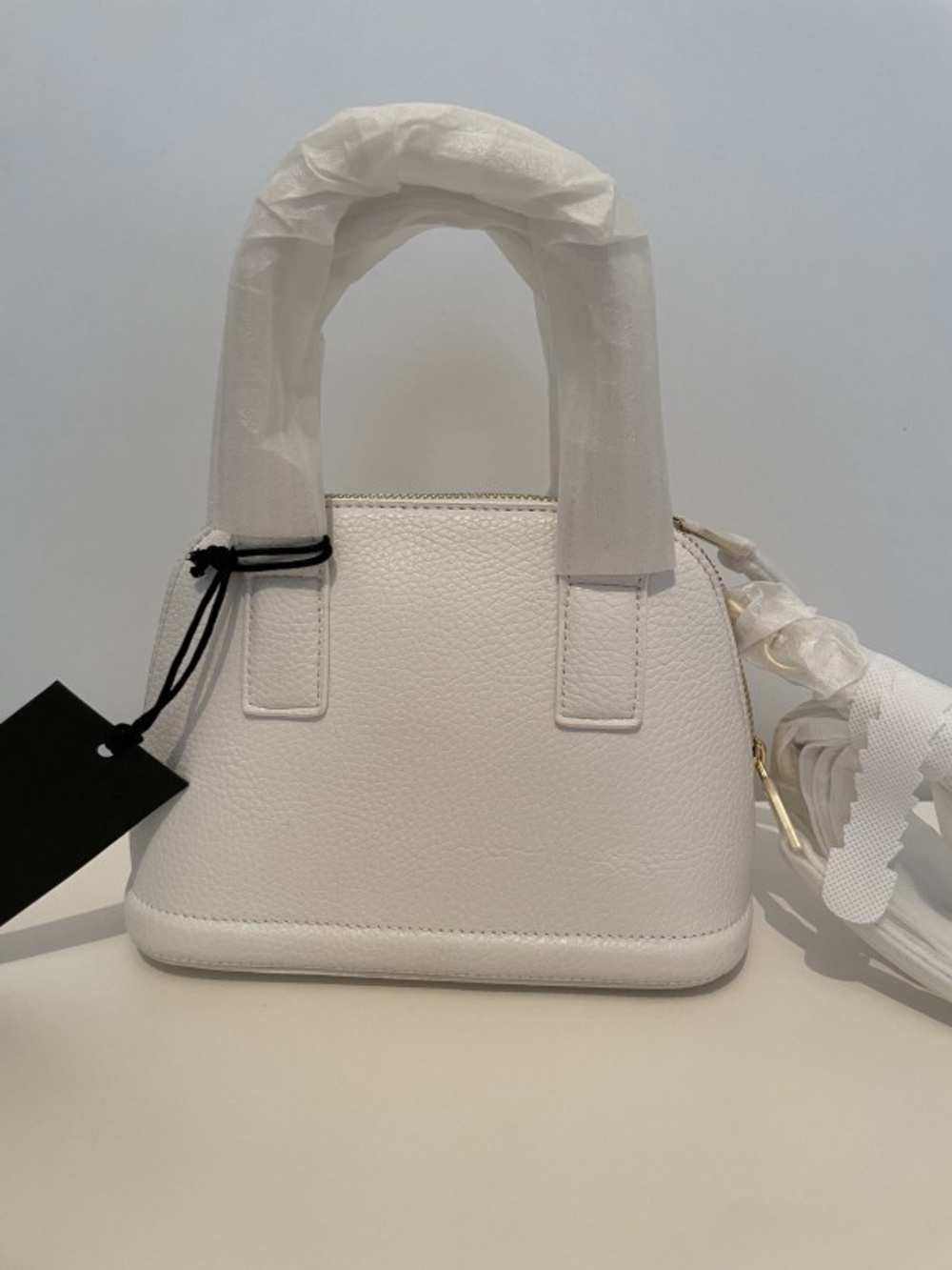 New with Tags, Versace Jeans Collection White Mini Satchel with Gold Hardware - Picture 2 of 5